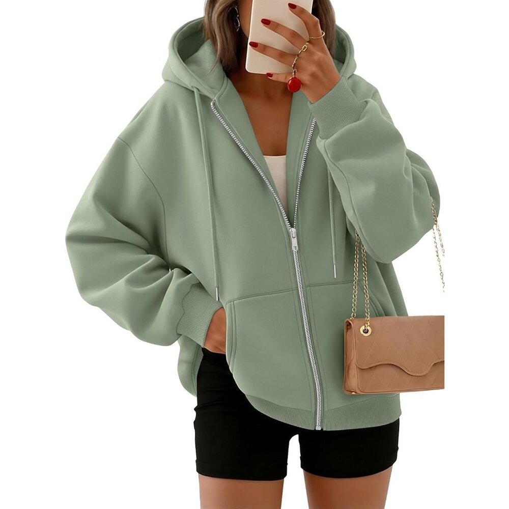 〽️Women's Lightgreen Trendy Queen Oversized Sweatshirt Casual Fashion Hoodie